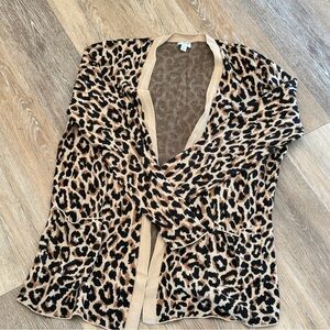J. Crew Factory Leopard Print Cardigan